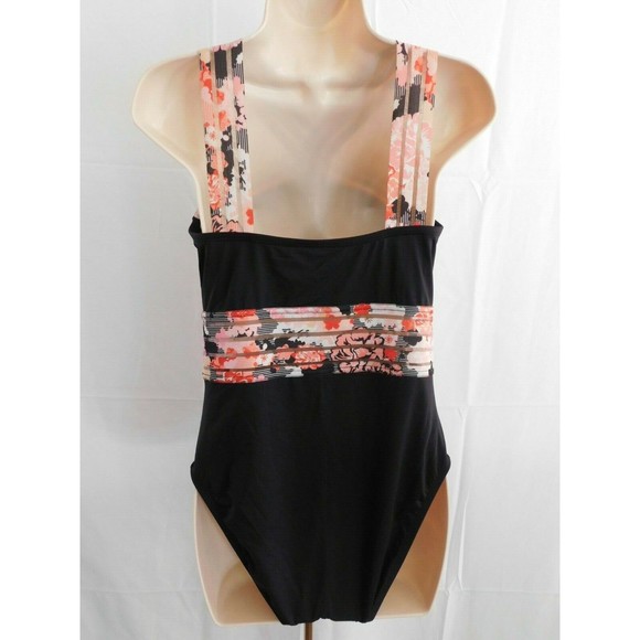 Kenneth Cole L One-Piece Swimsuit Racer Back Size Large - Picture 2 of 10